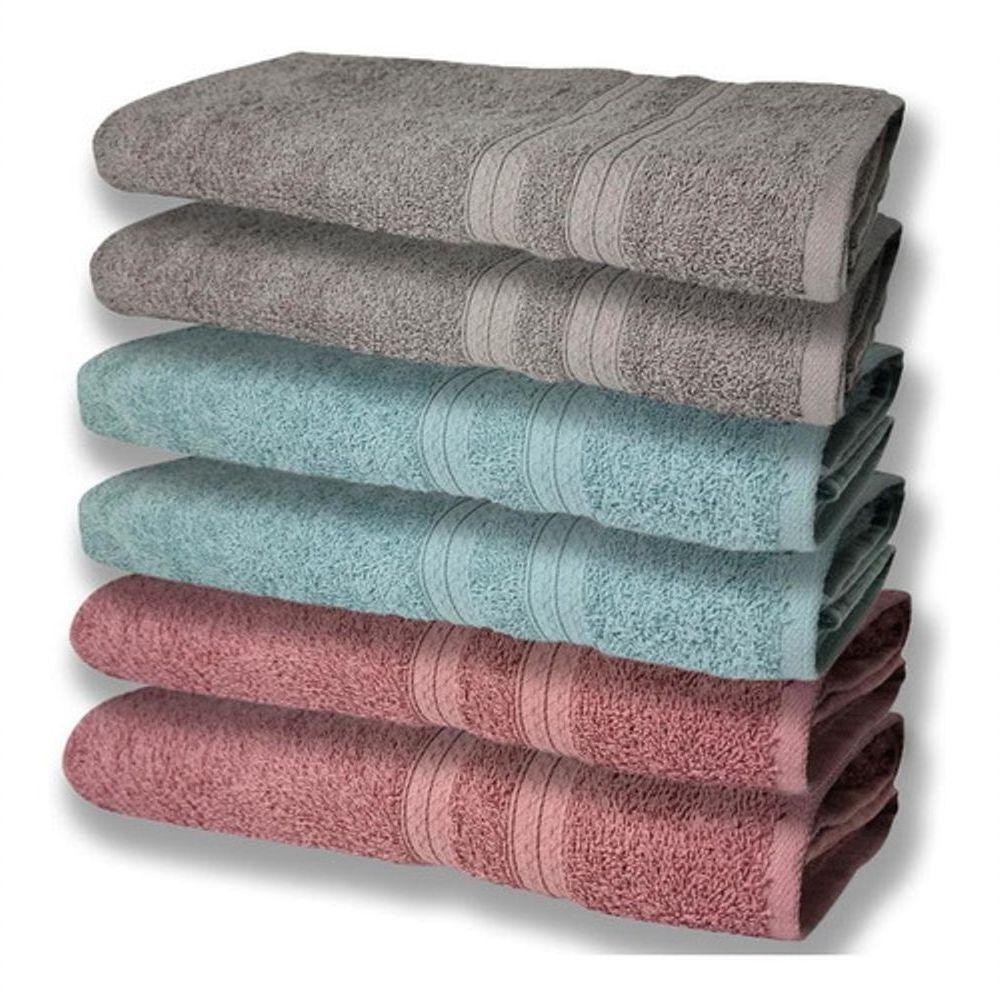 6 Toalhas Grande Super Felpudas E Grossa 80x150 Re+vd+cz - 1