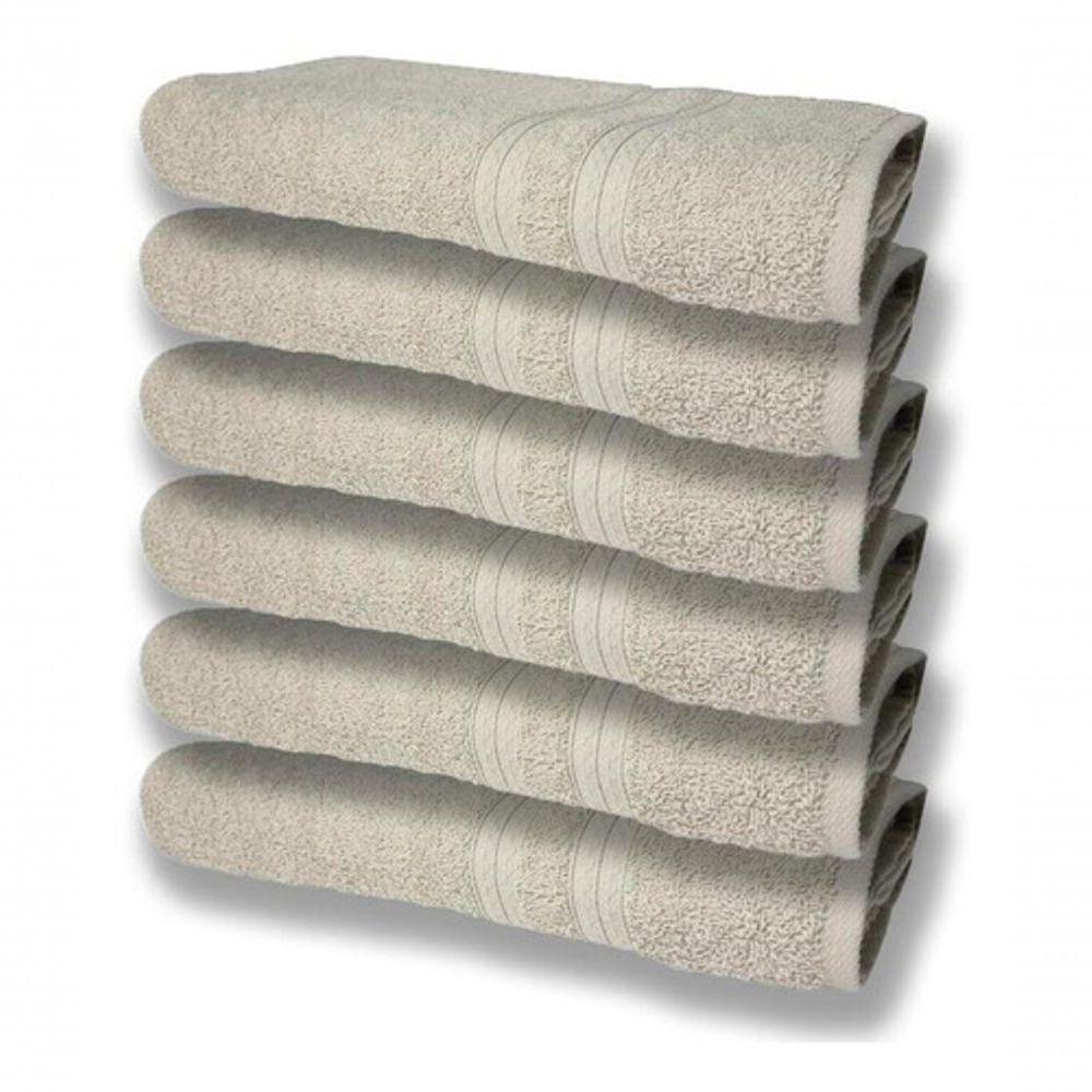 6 Toalhas Grande Super Felpudas E Grossa 80x150 Bege - 1