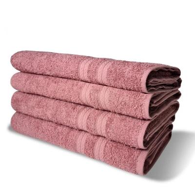 Kit Com 4 Toalhas De Banho 430g/m² Grande Grossa 80x150cm Itália Soft - Rosê.