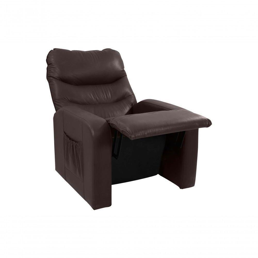 Poltrona Reclinável Punto 1 Lugar Sintético Marrom Matrix - 2