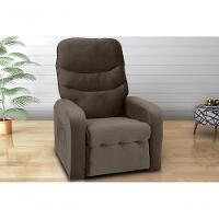 Poltrona Reclinável Punto 1 Lugar Veludo Marrom Matrix - 1