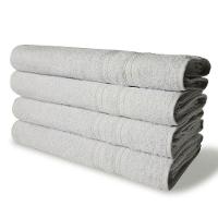 Kit Com 4 Toalhas De Banho 430g/m² Grande Grossa 80x150cm Itália Soft Branco - 1