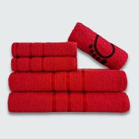 Jogo De Toalha Banho 5 Peças Viena 100% Algodão Vermelho - 1