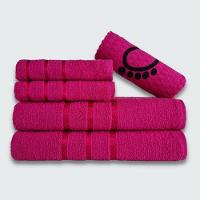 Jogo De Toalha Banho 5 Peças Viena 100% Algodão Rosa - 1