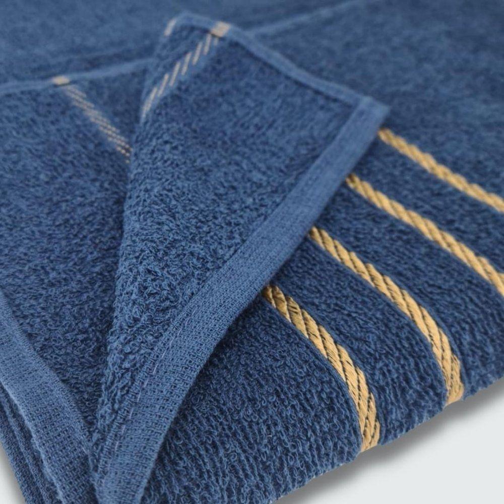 Jogo De Toalha 8 Pe?a Cole??o Montreal 100% Algod?o Branco+azul - 2