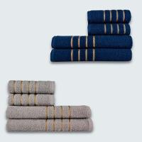 Jogo De Toalha 8 Pe?as Cole??o Montreal 100% Algod?o Azul+cinza - 1