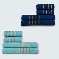 Jogo De Toalha 8 Pe?a Cole??o Montreal 100% Algod?o Azul+verde - 1