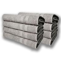 Kit 8 Toalhas De Banho Itália Soft 100% Algodão 430g/m 80x150cm - Cinza - 1