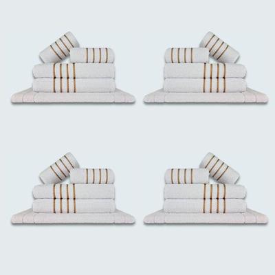 Jogo De Toalhas 20 Pçs Coleção Montreal 100% Algodão Branco