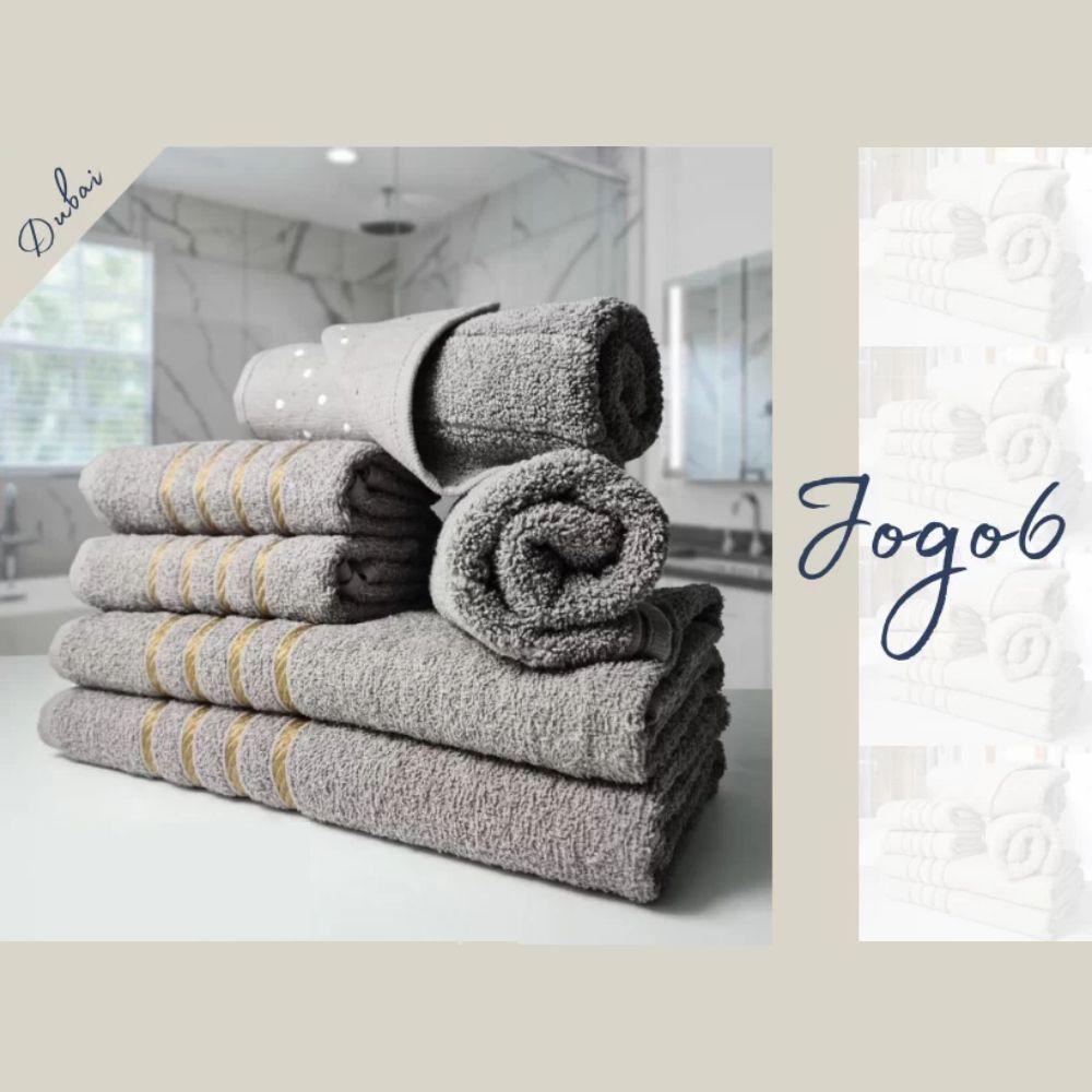 Jogo De Toalha 2 Banho 2 Rosto 2 Pisos Luxo Montreal Azul - 2