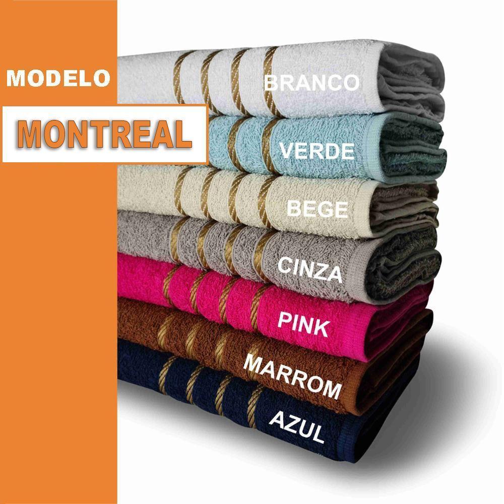 Jogo De Toalhas 2 Banho 2 Rosto 2 Piso - 6 Pçs Montreal 100% Algodão - Azul Escuro - 2