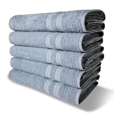 Kit Com 6 Toalhas Banho 430g/m² Grande Grossa 80x150cm Itália Soft - Azul