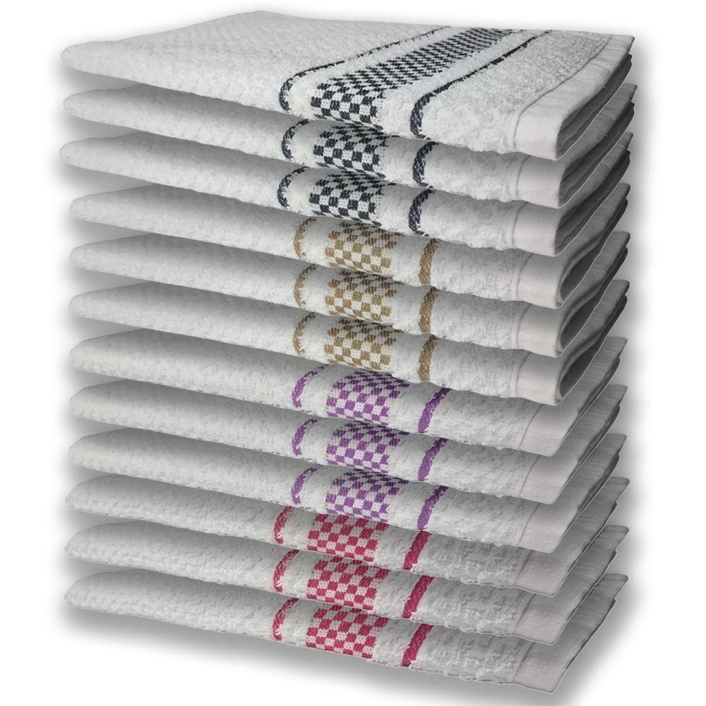 12 Panos De Prato Atoalhado Felpudo Premium Rs+rx+mr+pr - 1