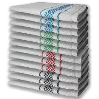 12 Panos De Prato Atoalhado Felpudo Premium Pr+vm+vd+az - 1