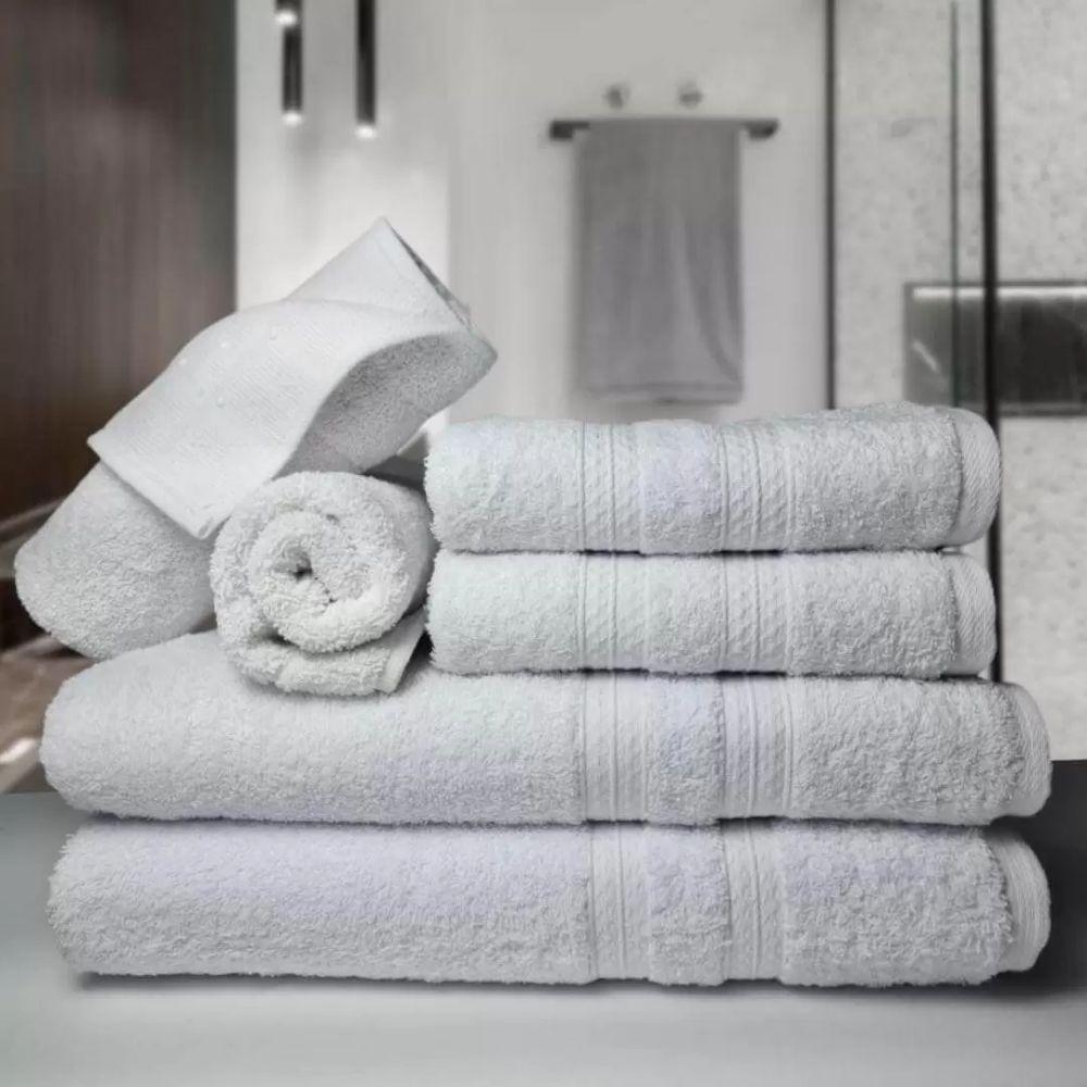 Jogo De Toalhas 4 Banhos 4 Rostos 4 Pisos Grande Grossa Branco+ros? - 3