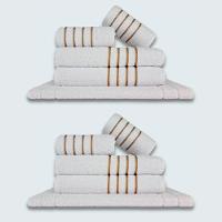 Jogo De Toalhas 10 P?s Cole??o Montreal 100% Algod?o Branco+branco - 1