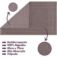 Jogo De Toalhas Gigante Itália Soft 2 Banhão + 2 Rosto + 2 Tapete Luxo 100% Algodão - Cinza - 10