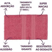 Jogo De Toalhas Gigante Itália Soft 2 Banhão + 2 Rosto + 2 Tapete Luxo 100% Algodão - Rosê - 2