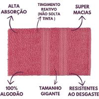 Jogo De Toalhas De Banho 4 Peças 100% Algodão Alta Absorção (2 Banho + 2 Rosto ) Padrão Hotel/pousada - Rosê