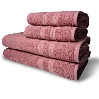 Jogo De Toalhas Itália Soft 4 Pçs - 2 Banho E 2 Rosto 430g/m² 100% Algodão - Rosê - 2