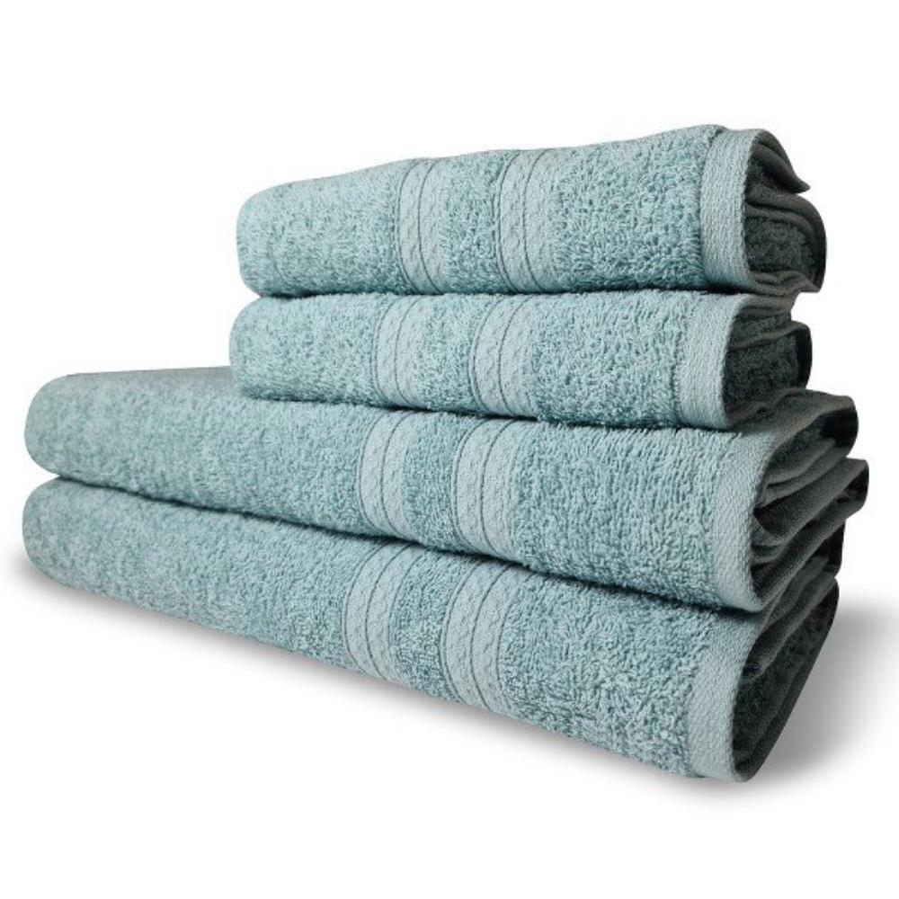 Jogo De Toalhas Itália Soft 4 Pçs - 2 Banho E 2 Rosto 430g/m² 100% Algodão - Verde - 5