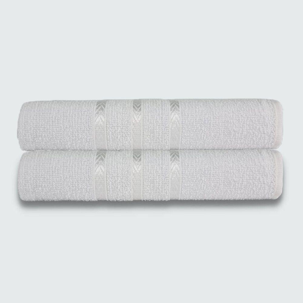 Toalhas P/ Secar Pet 2 Peças Beka 70x125 Cm 100% Algodão Branco - 1