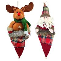 Kit 4 Enfeites árvore Natal Papai Noel Rena Decoração Natal - 1