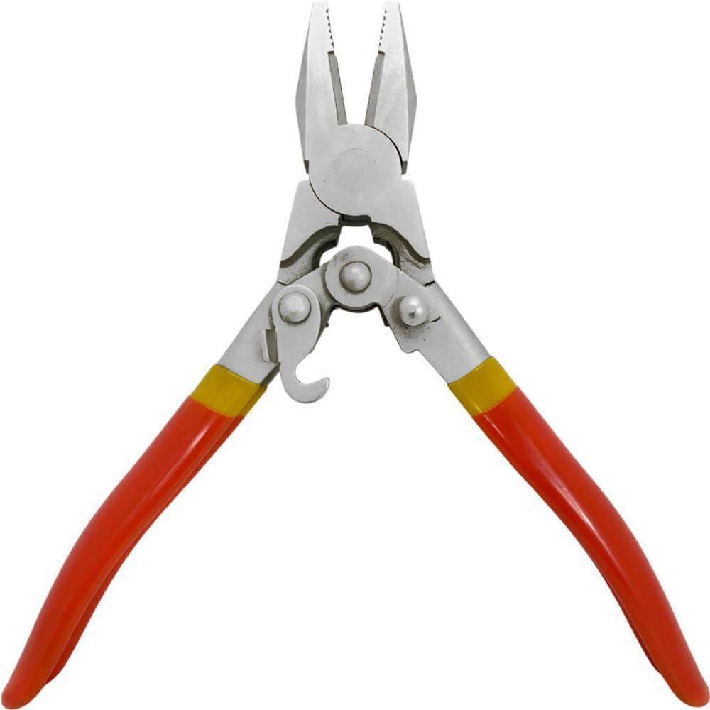 Alicate Universal Dupla Força 20cm Emborrachado Com Trava De Segurança - 1