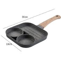 Frigideira 3 Divisórias Antiaderente Elétrico Gás Sem óleo - 5