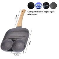 Frigideira 3 Divisórias Antiaderente Elétrico Gás Sem óleo - 6