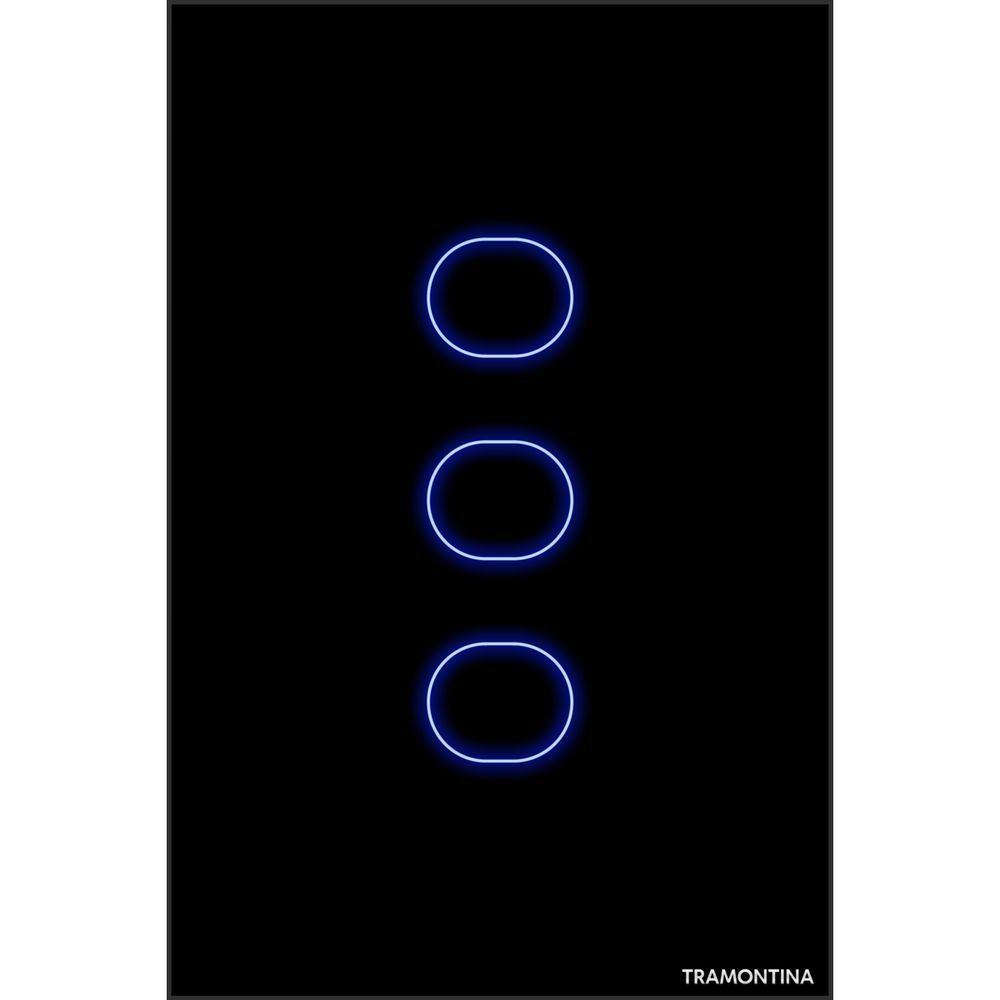 Interruptor Touch Smart Tramontina Preto Com 3 Canais - 2