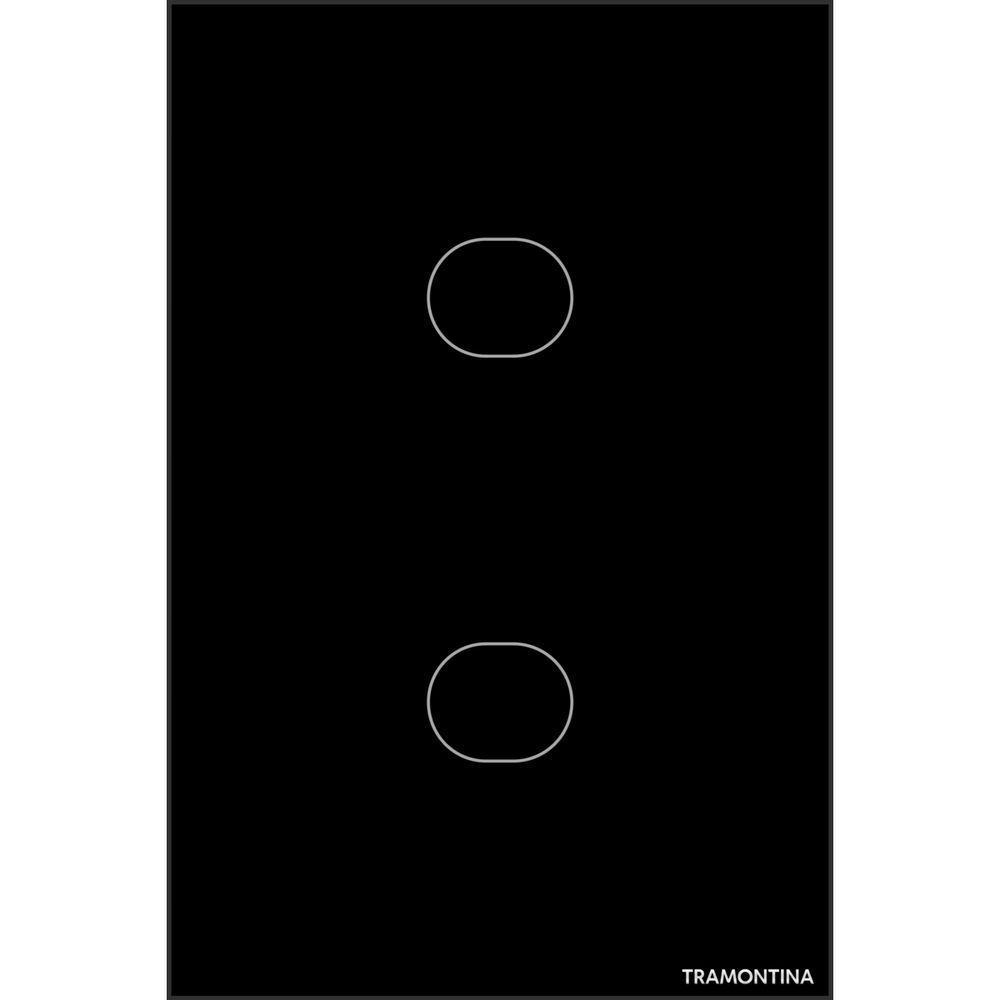 Interruptor Touch Smart Tramontina Preto Com 2 Canais - 1