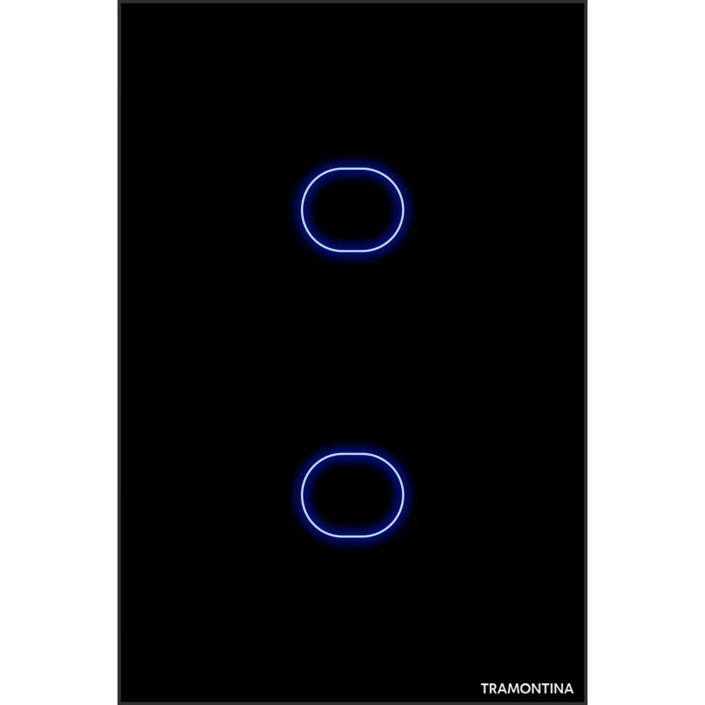 Interruptor Touch Smart Tramontina Preto Com 2 Canais - 2