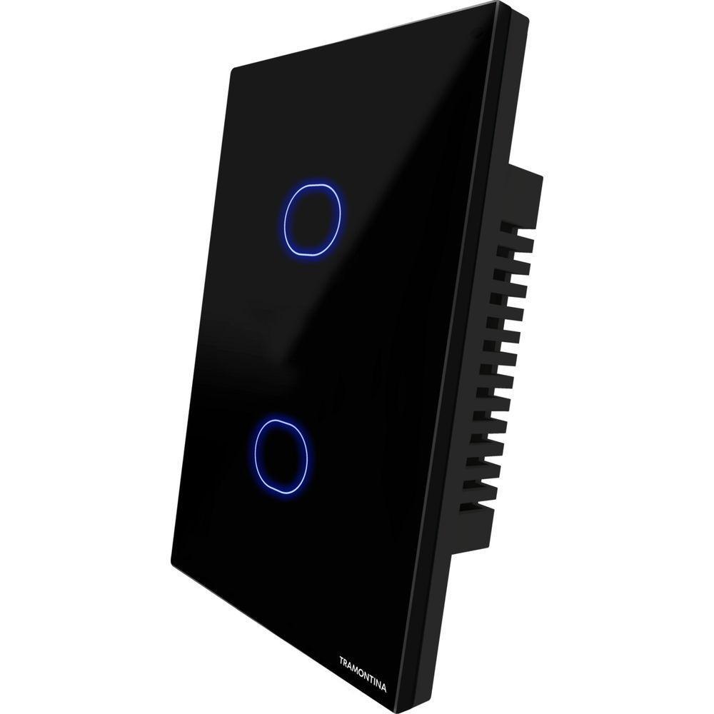 Interruptor Touch Smart Tramontina Preto Com 2 Canais - 4