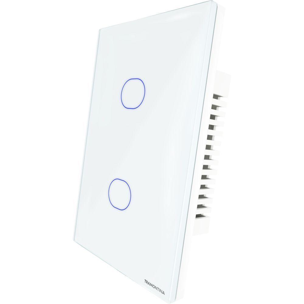 Interruptor Touch Smart Tramontina Branco Com 2 Canais - 4