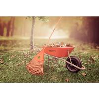 Vassoura Com 26 Dentes Tramontina Em Polipropileno Laranja Com Cabo De Madeira 120 Cm - 3