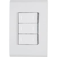 Conjunto 4x2 Com 3 Interruptores Paralelos Tramontina Liz 10 A 250 V Branco - 1