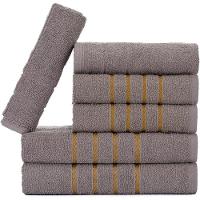 Jogo De Toalhas 6 Pçs - 2 Banho 2 Rosto 2 Piso Montreal 100% Algodão Cinza. - 1