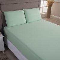 Jogo Cama Lençol Sonnet Solteiro Malha Lisa 100% Algodão Macio 2 Peças - Verde Claro - 1