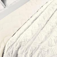 Kit Cobre Leito Colcha Adele Casal Padrão Dupla Face Micropercal 300 Fios 3 Peças - Branco Off White - 6