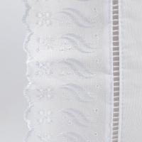 Jogo Cama Lençol Paris King Percal 180 Fios 100% Algodão Lese Bordada 3 Peças - Branco - 3