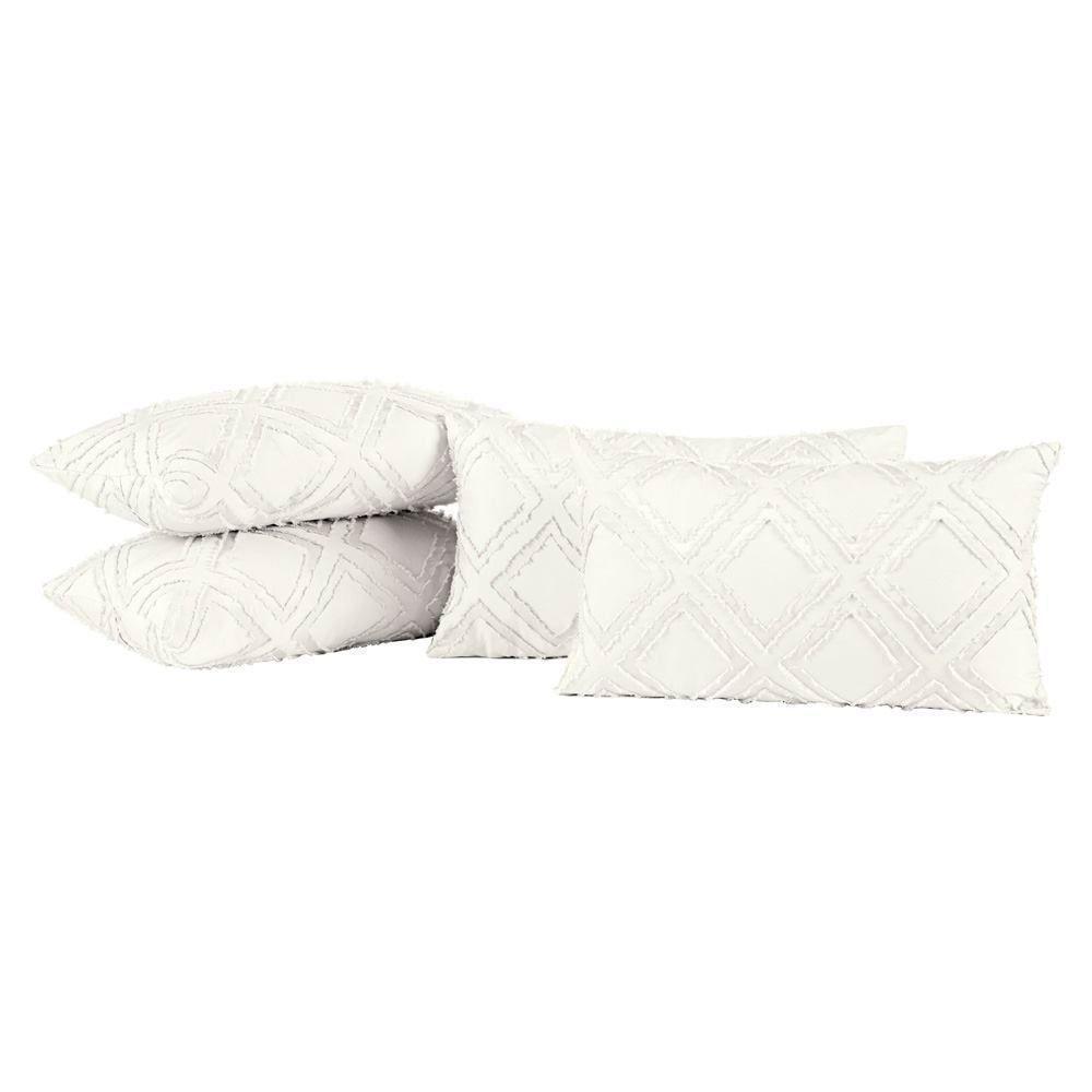 Almofadas Cheias Aveline 60cm X 30cm 04 Peças - Off White - 1
