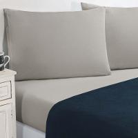 Jogo De Cama Malha Lençol 100% Algodão Gran Moratta 3 Peças Solteiro Azul Marinho-palha - 1