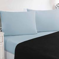 Jogo De Cama Malha Lençol 100% Algodão Gran Moratta 3 Peças Solteiro Preto-azul Bebê - 2