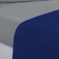 Jogo De Cama Malha Lençol 100% Algodão Gran Moratta 4 Peças Queen Azul Royal-cinza - 3