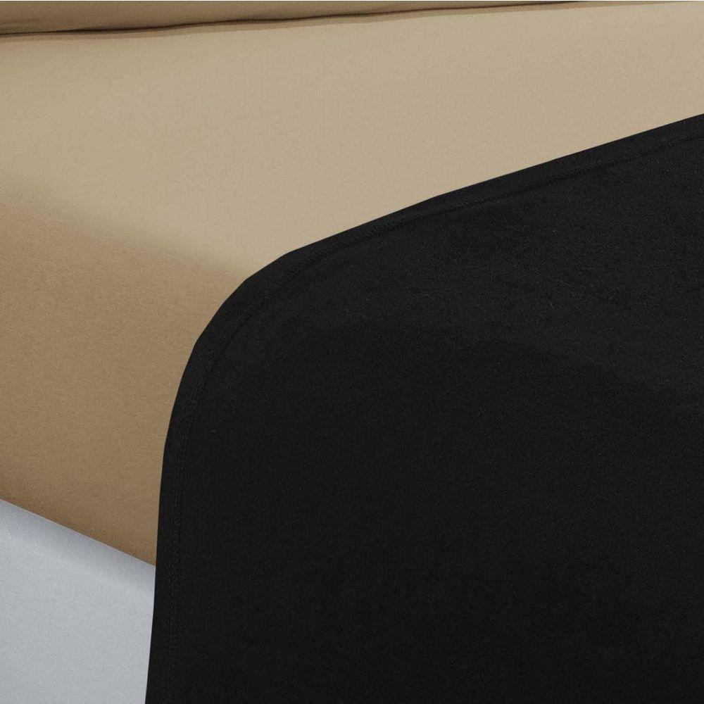 Jogo De Cama Malha Lençol 100% Algodão Gran Moratta 4 Peças King Preto-cáqui - 3