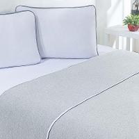 Jogo De Cama Malha Lençol 100% Algodão Urbano 4 Peças Casal Branco-mescla - 1