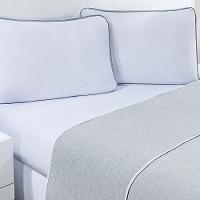 Jogo De Cama Malha Lençol 100% Algodão Urbano 4 Peças Queen Branco-mescla - 2