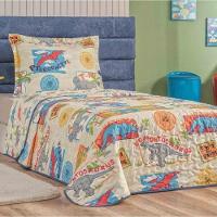 Enxoval Kit Colcha + Jogo De Cama Lençol Bouti Solteiro Infantil Kids 4 Peças Dino - 2
