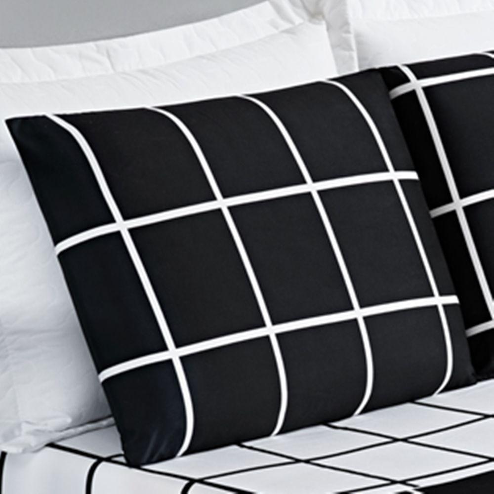 Jogo De Cama Com Lençol De Cima 200 Fios Austin Queen 04 Peças Preto - 3